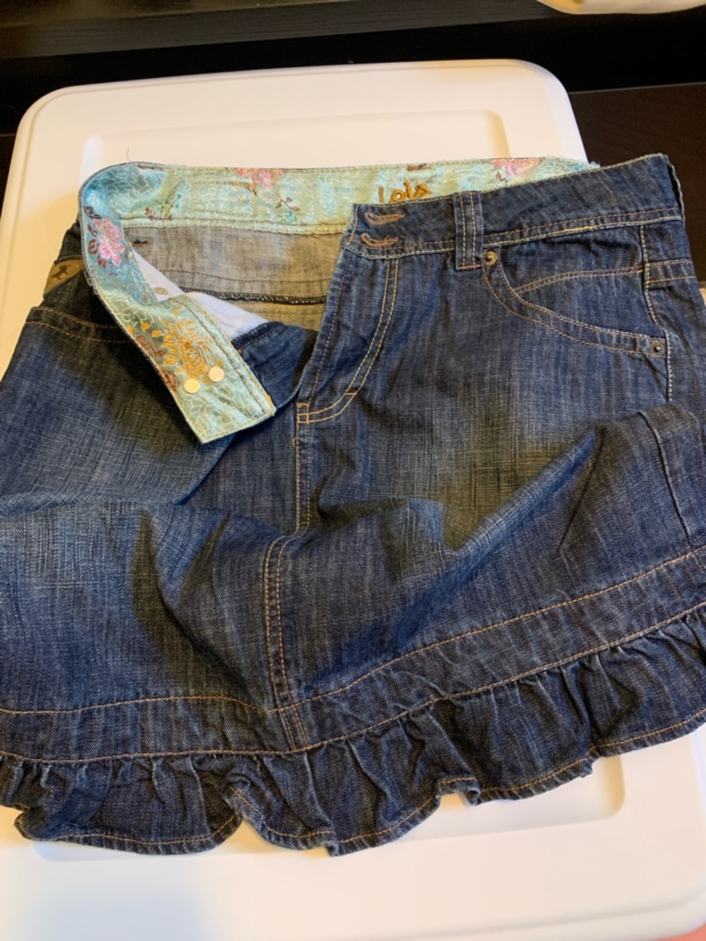Vintage Lois Jeans Denim Skirt